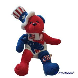 Team Beans USA United We Stand Bear 9" tall